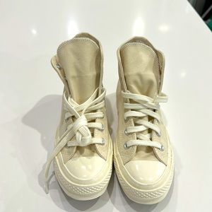 Custom cream converse